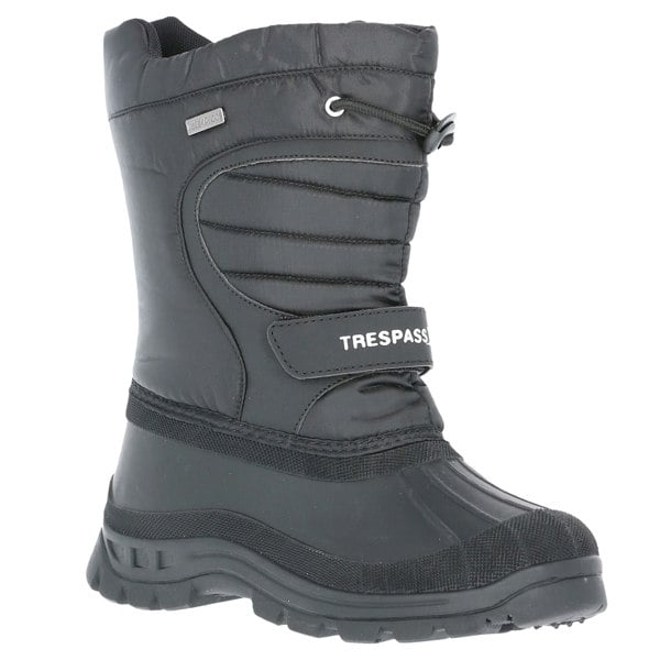 Trespass Kids Unisex Dodo Water Resistant Snow Boots - Black