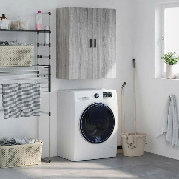 Berkfield Wall Mounted Cabinet Grey Sonoma 69.5x34x90 cm