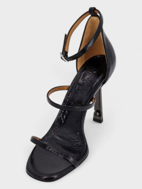 Off-White Lollipop Strappy Heels Black | Off-White