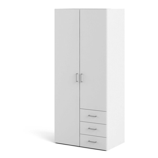 Wyld Haus Munich White Wooden 2 Doors 3 Drawers 4 Shelves