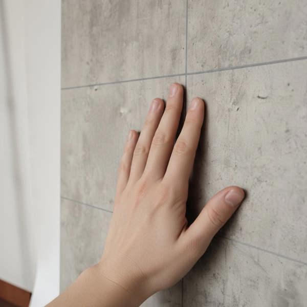 Britwall Concrete Brick Tile PVC Shower Panel Matt Finish – Matt Finish Light Grey