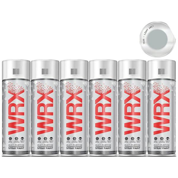 WRX 6X WRX Flat Light Grey Spray Paint 400ml