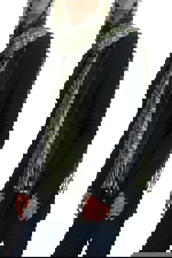 Paulo Due Block Stripe Animal Print Scarf