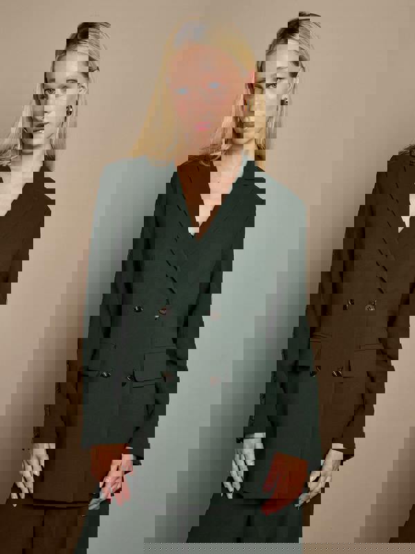 GWD Winter Taylor Green Velvet Trim Jacket