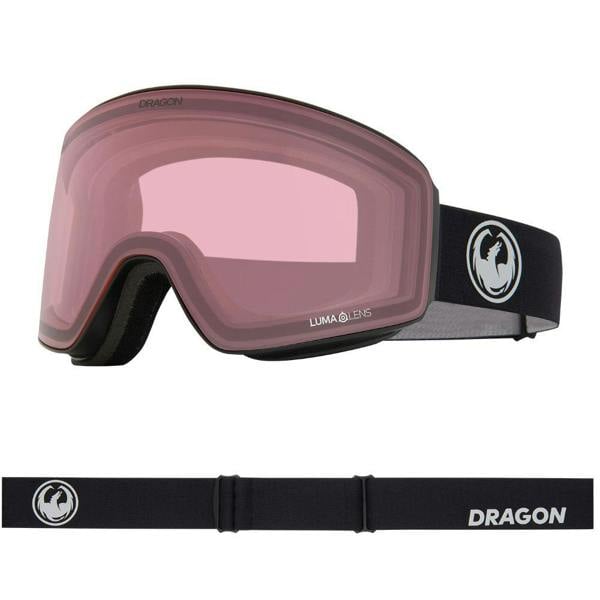 Dragon PXV - Nouveau Black with Lumalens Red Ionized & Lumalens Light Rose Lens