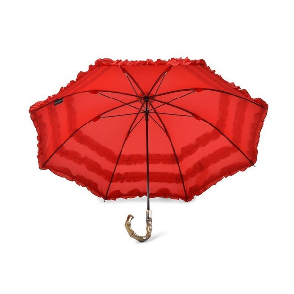 Kids red wedding umbrella inside