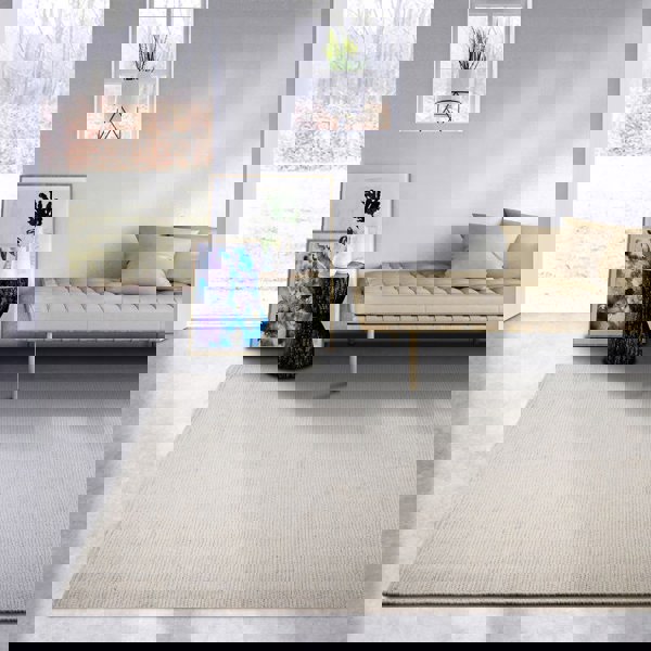 Delhi Wool White Rug Pradesh – Handwoven