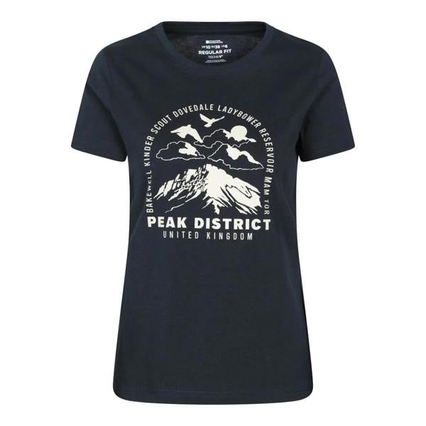 Mountain Warehouse Womens/Ladies Peak District Printed T-Shirt - Indigo - 