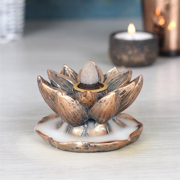 Serano Bronze Lotus Backflow Incense Burner