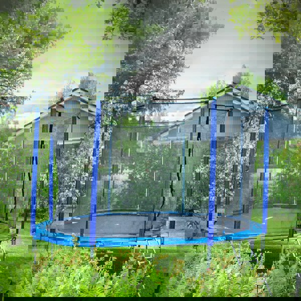 3.6m / 12ft Trampoline & Safety Enclosure Net - 150KG Max Outdoor Garden Jump - LoopsDirect
