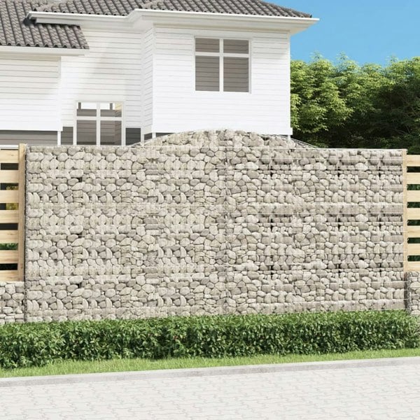 Berkfield Arched Gabion Basket 400x50x200/220 cm Galvanised Iron