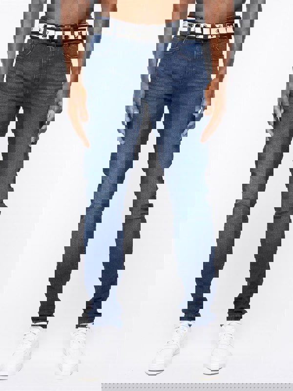 Crosshatch Barbeck Slim Fit Denim Jeans Dark Wash