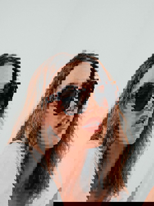 SVNX Plastic Frame Oversized Cat Eye Sunglasses