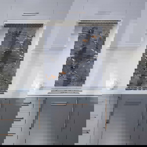 Warren Reed - Designer Polished Slate Grey Quartz Effect Kitchen Splashback
