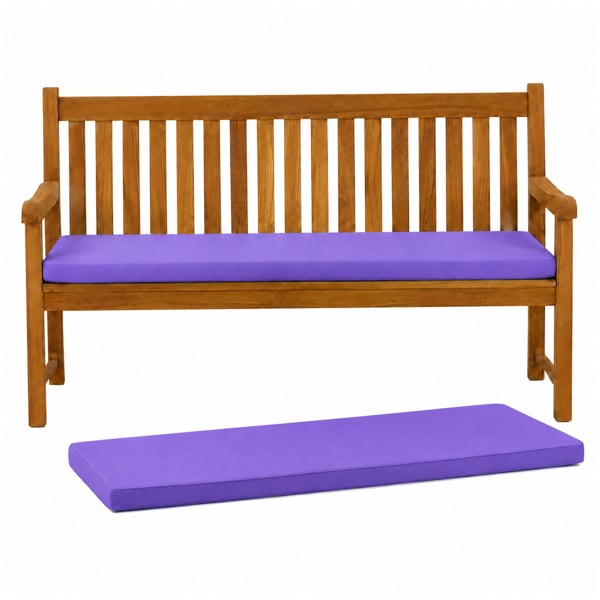 Cushion for 3 Seater Bench in Choice of Colours, 180g/m² Fade-Resistant Polyester Cover with Zipped Removal