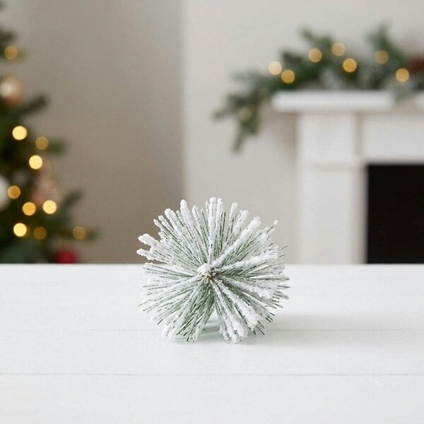 Garden Greatness 60cm Heritage Fir Miniature Flocked Decorative Tree with Burlap Base