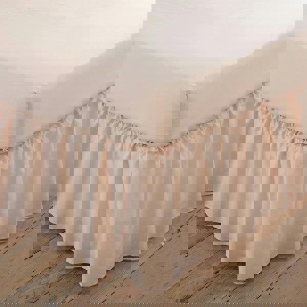 Martex Charlotte Thomas Poetry Plain Dye Polycotton Single Platform Valance Sheet Frilled - Aubergine - 90 x 190cm