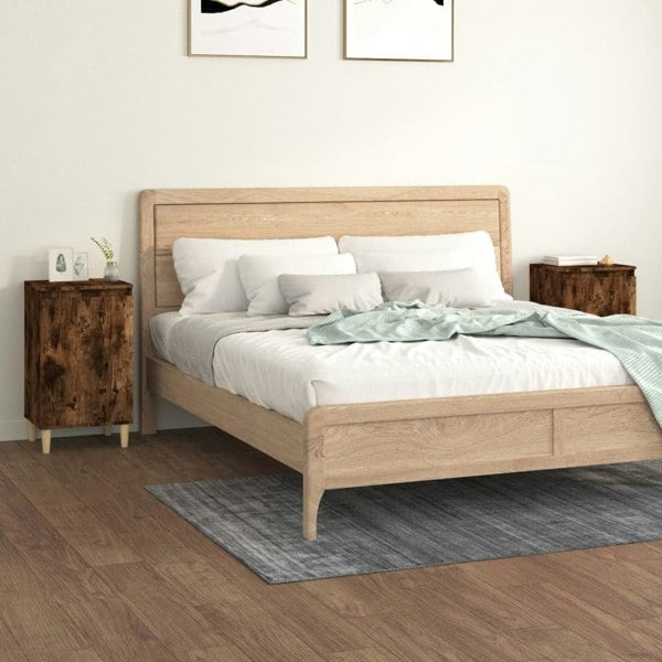 Berkfield Bedside Cabinets 2 pcs Smoked Oak 40x35x70 cm Engineered Wood