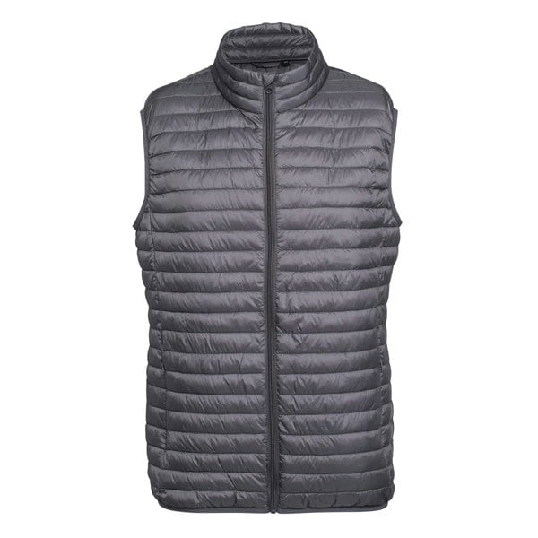 2786 Mens Tribe Fineline Padded Gilet/Bodywarmer - Steel