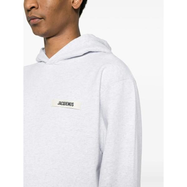 Jacquemus The Gros Grain Hoodie   in  Grey