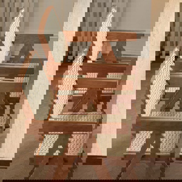 Jane Rattan Dining Chair, Solid Wood-Rit Concept-Rit Concept