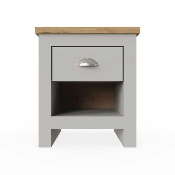 Timber Art Design Lisbon 1 Drawer Bedside Cabinet Bedroom Furniture Nightstand Table