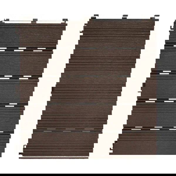 Oseasons Cosmpolitan (Pack of 10) ECO Interlocking 30x30cm Decking Tiles in Coffee
