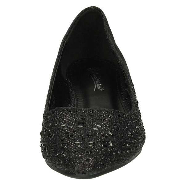 Anne Michelle Ladies Anne Michelle Diamante Flat Ballet Shoe