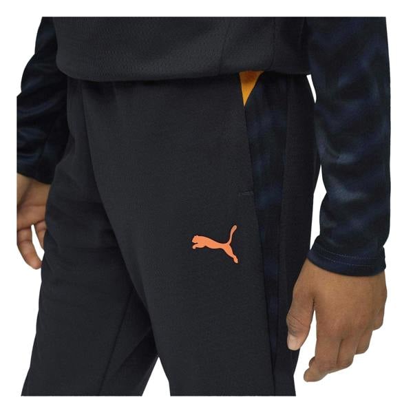 Puma Childrens/Kids IndividualCUP Tracksuit Bottoms - Navy/Orange - 