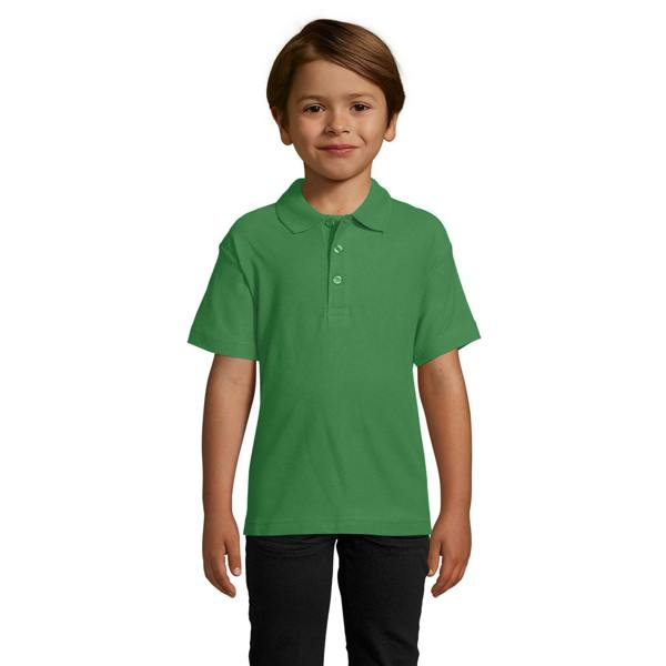 SOLS Kids Unisex Summer II Pique Polo Shirt - Kelly Green