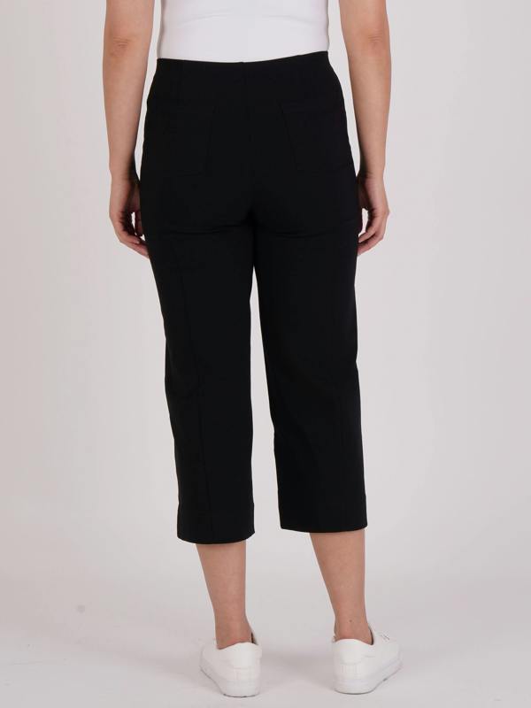 PennyPlain Wide Leg Bengaline - Black