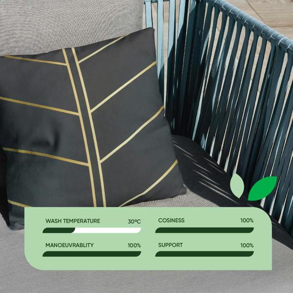 DMD Collective Pair of Outdoor Scatter Cushions – Gold Palm Design