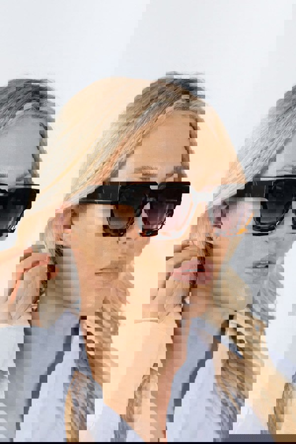 SVNX Square Retro Black Leopard Sunglasses