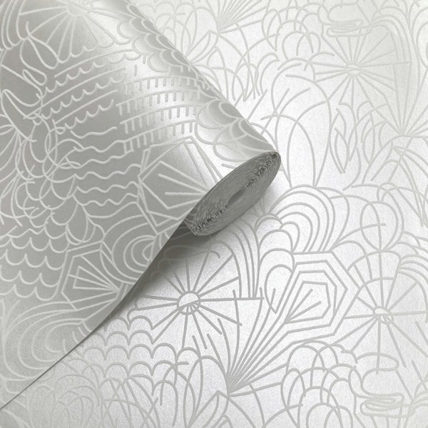 POP white flock / silver lustre