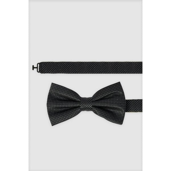 Antique Rogue Black Silk Geo Sparkle Bow Tie