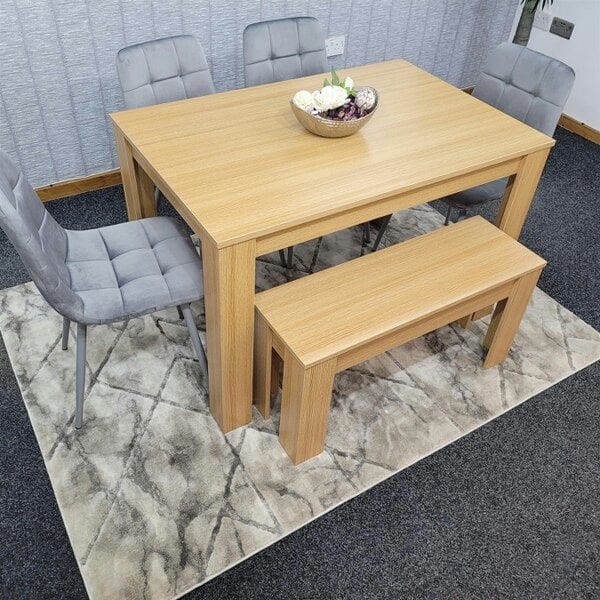 Kosy Koala Dining Table Set with 4 Chairs Dining Room and Kitchen table set of 4, and Bench
