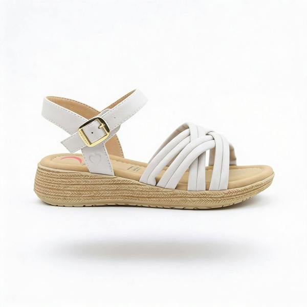 Heavenly Feet Heavenly Feet SYMPHONY Womens Ankle Strap Sandals Stone