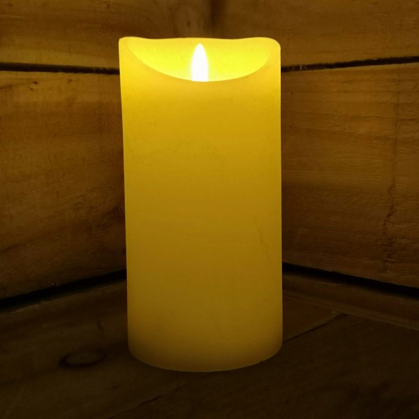 Samuel Alexander 18cm Premier Christmas Cream Flickerbright Candle with Timer