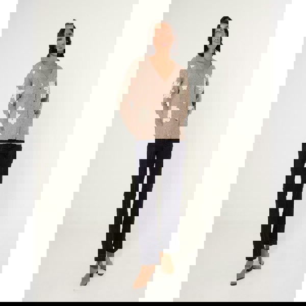 Blue Vanilla Crochet Embellished Floral Cardigan