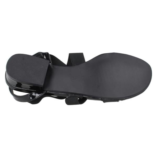 Spot On Ladies Spot On Slip On Cross Strap Low Heel Smart Sandals F12082