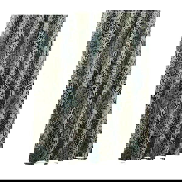 Wylder Ophelia Jacquard Floral Eyelet Curtains - Thyme/Mineral