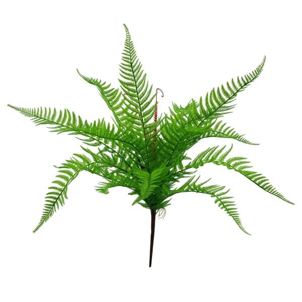 Leaf 60cm Artificial Bushy Dixie Wood Fern Dark Green Plant