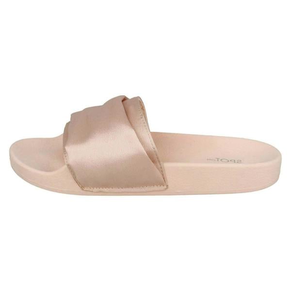 Spot On Ladies Spot On Satin Slider Mules