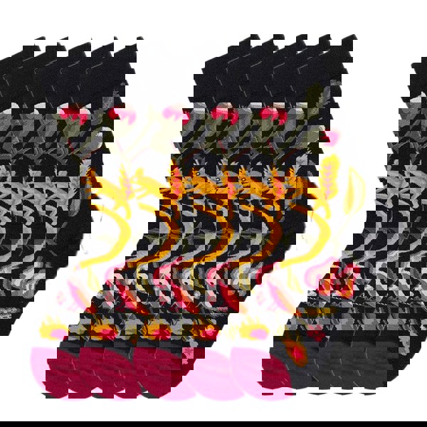 Anysox 5 Pairs Size 5-9 Fashion Socks Combed Cotton Art Abstract Fruits Oil Painting Novelty Happy Funny Christmas Gift for Women