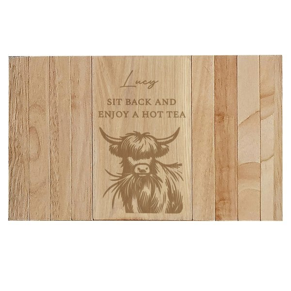 Personalised Memento Company Personalised Highland Cow Sofa Tray