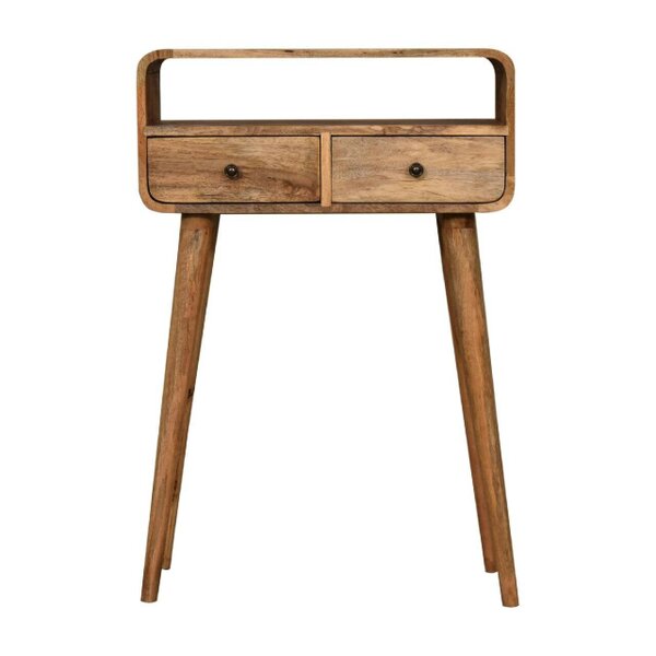 Wyld Haus Peschiera Mini Curved Oak Mango Wood Console Table