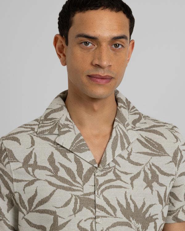 Steel & Jelly Oval - Leaf Jacquard Short Sleeve Shirt