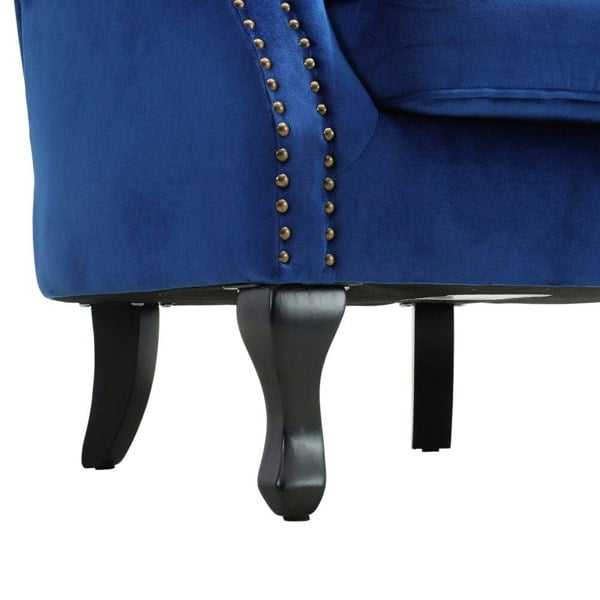 Green Velvet Upholstered Wingback Chair Thick Padded Armchair Wingback Chairs Living and Home