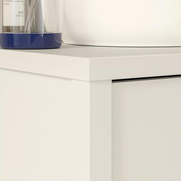 Furniture To Go Ipsarion Hanging Cupboard with 1 Door & Silver Handle in White