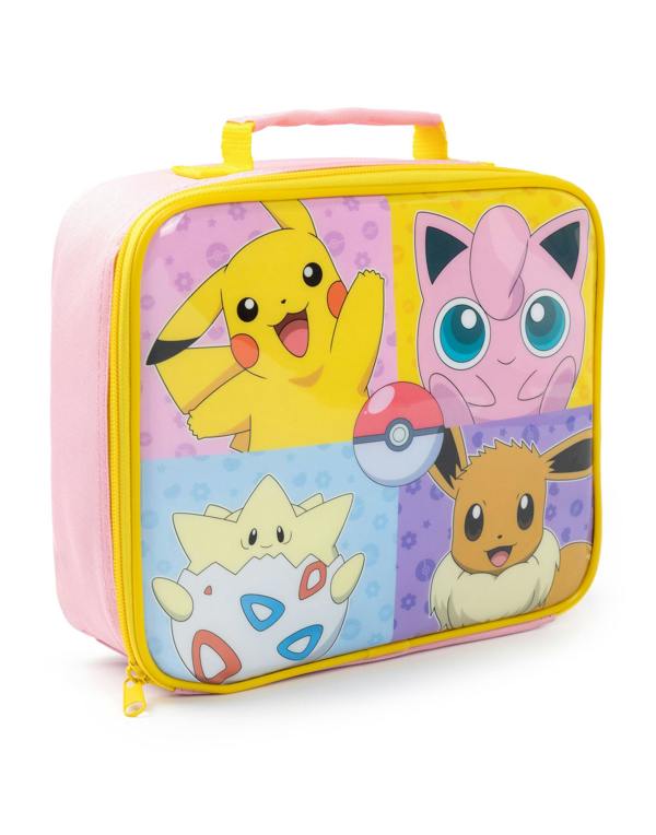 Pokemon Girls Multicoloured Multi Charactor Pose Lunch Bag Bottle and 3 Snack Pot (One Size)